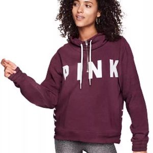 Pink vs maroon lace up pull over